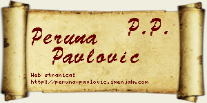 Peruna Pavlović vizit kartica